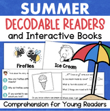 SUMMER Decodable Readers Mini Books Cut and Paste Comprehe