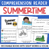 SUMMER Decodable Readers Comprehension Vocabulary Sight Word Book