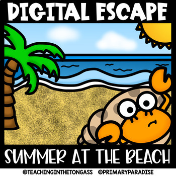 Preview of Summer Escape Room Math & ELA Digital Activities