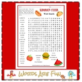 SUMMER FOODS Word Search Puzzle Handout Fun Activity