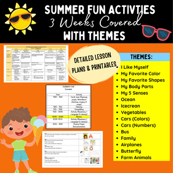 Preview of SUMMER FUN ACTIVITIES | PreK - K | Lesson Plans & Worksheets