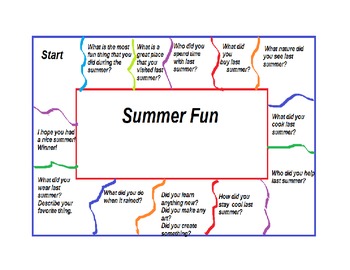 Preview of SUMMER FUN - ESL FIRST DAY OF SCHOOL ICE BREAKER