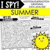 SUMMER I SPY Count and Color, Math and Graphing Activities