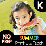SUMMER REVIEW Kindergarten - Independent Work Packet Math 
