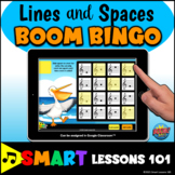 SUMMER LINES and SPACES BINGO Boom Cards™ Game Music Note 