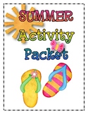 SUMMER Language Arts and Math Activity Packet {Common Core}