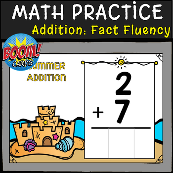 Preview of ADDITION FLUENCY | BOOM CARDS | Distance Learning