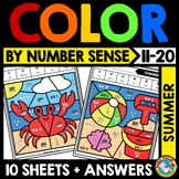 SUMMER MATH COLOR BY TEEN NUMBER SENSE ACTIVITY MAY COLORI