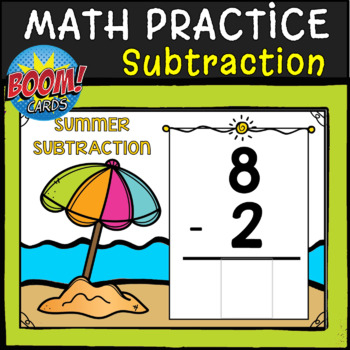 Preview of SUBTRACTION FLUENCY | BOOM CARDS | Distance Learning