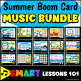 SUMMER MUSIC Boom Card™️ BUNDLE Music Rhythms Notes Tempo 