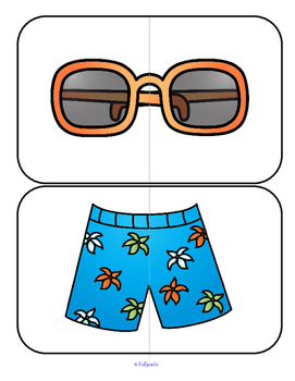 SUMMER Puzzle Centers Activities and Printables for Preschool by KidSparkz