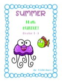 SUMMER Math Bundle! - Grades 1 - 3  Skills Practice