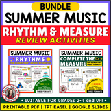 SUMMER Music Rhythm Activities BUNDLE