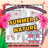 SUMMER & NATURE MOTHER'S DAY Crossword Puzzle Worksheet-2n