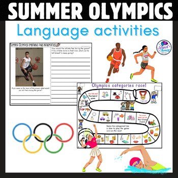 Preview of SUMMER OLYMPICS LANGUAGE ACTIVITIES: Reading comprehension, tense + much more!