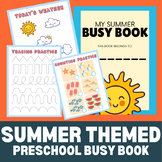 SUMMER // PRESCHOOL EARLY CHILDHOOD BUSY BOOK MENU PRACTICE