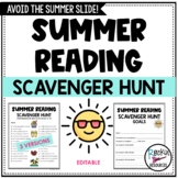 SUMMER READING CHALLENGE | SUMMER READING SCAVENGER HUNT