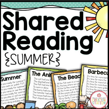 Preview of SUMMER SHARED READING {SIGHT WORD POEMS}