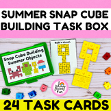 SUMMER SNAP CUBE BUILDING TASK CARDS, SPED TASK BOXES, ESY
