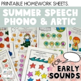 SUMMER SPEECH: Summer Break Speech Packet - EARLY SOUNDS