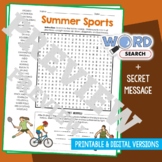 SUMMER SPORTS Word Search Puzzle Activity Vocabulary Works