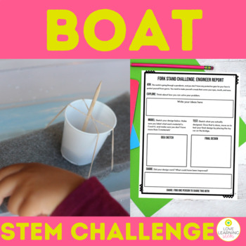 Preview of Floating Boat STEM Challenge for Upper Elementary NGSS - Quick Easy and Simple