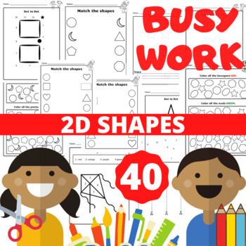 end of semester worksheet packet busy work for 2d shapes colorful