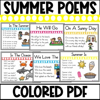 SUMMER Sight Word Poems DIGITAL VERSION - GOOGLE SLIDES, POWERPOINT ...