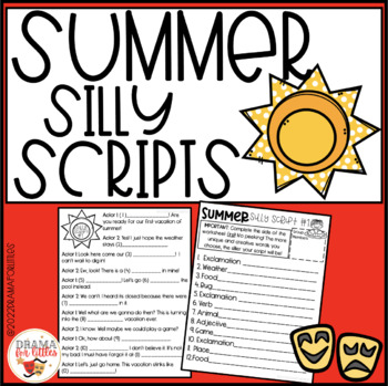 Preview of SUMMER Silly Scripts - A "Mad Libs" Style Script