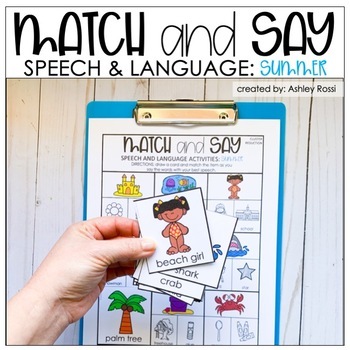 Preview of SUMMER Speech Therapy Activities | Printable & Digital | Distance Learning