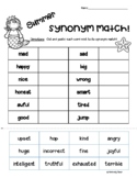 SUMMER Synonym and Antonym Worksheet Pack