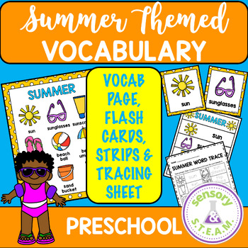 Preview of SUMMER THEME VOCABULARY *FREEBIE* | PRESCHOOL END OF THE YEAR