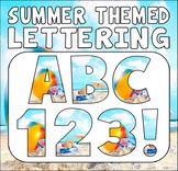 SUMMER  THEMED LETTERS, NUMBERS AND PUNCTUATION - DISPLAY 