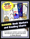 SUMMER Themed Book Markers and Reading Charts—three differ