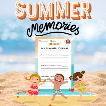 Preview of SUMMER VACATION Memories Journal Writing Activity
