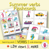 SUMMER VERB Flash cards to learn basic words. Easy prep! P