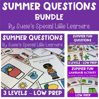 Preview of SUMMER QUESTIONS BUNDLE EARLY CHILDHOOD SPECIAL ED & SPEECH