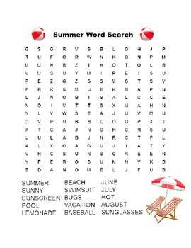 summer word searches 5 pages summer activities end of