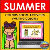 SUMMER: WRITING COLORS BOOM CARDS