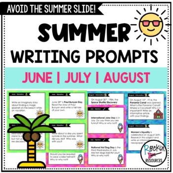 SUMMER WRITING PROMPTS | PARAGRAPH WRITING | ESSAY WRITING by Rockin ...