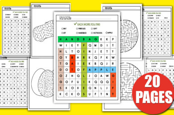 Preview of SUMMER Word Search | mazes and puzzles for Kids | End of the Year Activities