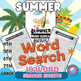SUMMER Word Search Worksheet Activity End OF The Year For(