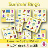 SUMMER printable BINGO GAME, a fun summertime activity, pr