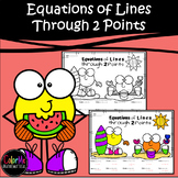 SUMMERTIME Equations of Lines through 2 Points Color by Number
