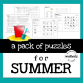 END of the  YEAR / SUMMERTIME pack of puzzles