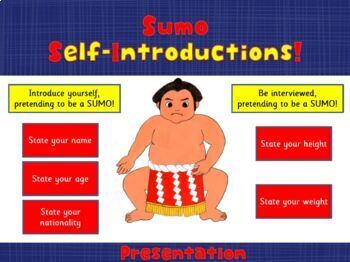 Preview of Japanese: SUMO Self-Introduction Presentation, with teaching sequence