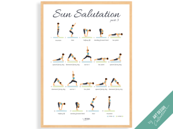 Instant Download Yoga Flow Print Sun Salutation Poster
