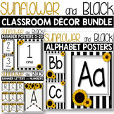 SUNFLOWER AND BLACK Classroom Theme Decor Bundle