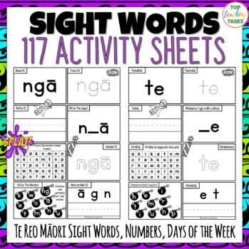 Preview of Te Reo Māori Sight Word Activity Sheets | Maori Language Week