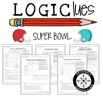 Preview of LOGIC PUZZLES super bowl for middle and high